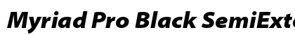 Myriad Pro Black SemiExtended Italic Preview
