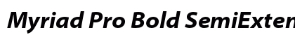 Myriad Pro Bold SemiExtended Italic Preview