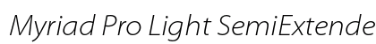 Myriad Pro Light SemiExtended Italic Preview