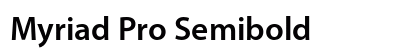 Myriad Pro Semibold Preview