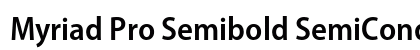 Myriad Pro Semibold SemiCondensed Preview