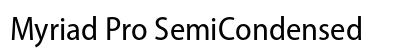 Myriad Pro SemiCondensed Preview