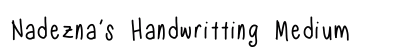 Nadezna's Handwritting Medium preview