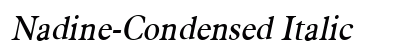 Nadine-Condensed Italic Font