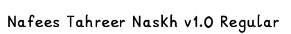 Nafees Tahreer Naskh v1.0 Regular preview