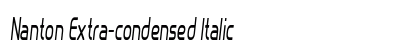 Nanton Extra-condensed Italic Preview