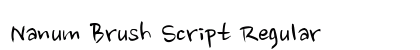 Nanum Brush Script Regular preview