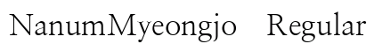 NanumMyeongjo Regular preview
