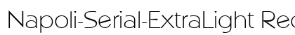 Napoli-Serial-ExtraLight Regular Font