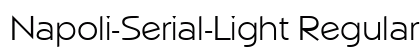 Napoli-Serial-Light Regular Font