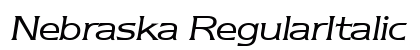 Nebraska RegularItalic Preview