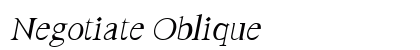 Negotiate Oblique Preview