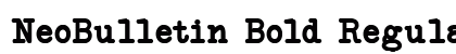 NeoBulletin Bold Regular preview