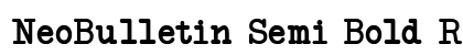 NeoBulletin Semi Bold Regular preview