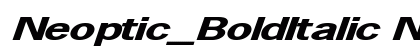 Neoptic_BoldItalic Normal preview