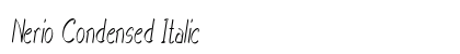 Nerio Condensed Italic Preview