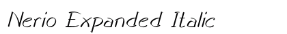 Nerio Expanded Italic Preview