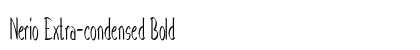 Nerio Extra-condensed Bold Preview