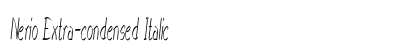 Nerio Extra-condensed Italic Preview