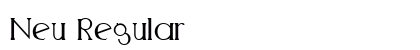 Neu Regular Preview