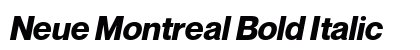 Neue Montreal Bold Italic Preview