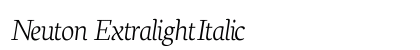 Neuton ExtralightItalic Preview