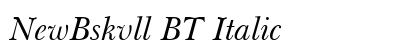 NewBskvll BT Italic preview