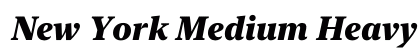 New York Medium Heavy Italic Preview