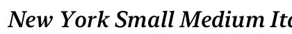 New York Small Medium Italic Preview