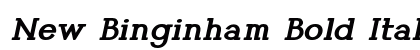 New Binginham Bold Italic Preview