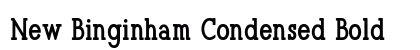 New Binginham Condensed Bold Preview