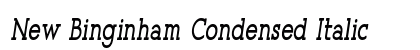 New Binginham Condensed Italic Preview