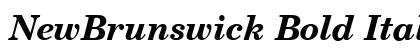 NewBrunswick Bold Italic Preview