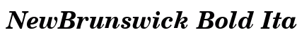 NewBrunswick Bold Italic Preview