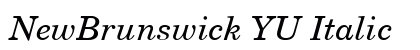 NewBrunswick YU Italic preview