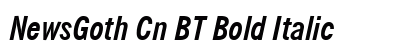 NewsGoth Cn BT Bold Italic Preview