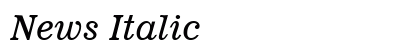 News Italic preview