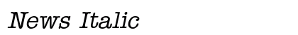 News Italic preview
