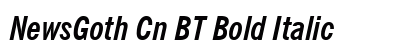 NewsGoth Cn BT Bold Italic Preview