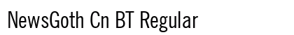 NewsGoth Cn BT Regular Preview