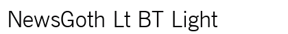 NewsGoth Lt BT Light preview