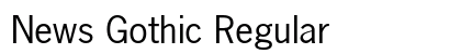 News Gothic Regular Preview