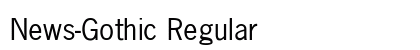 News-Gothic Regular Preview