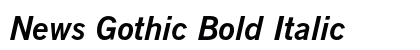 News Gothic Bold Italic Preview