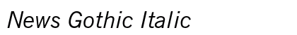 News Gothic Italic preview