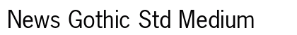 News Gothic Std Medium Preview