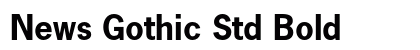 News Gothic Std Bold preview