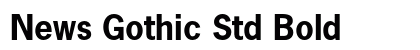 News Gothic Std Bold preview
