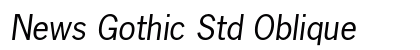 News Gothic Std Oblique Preview