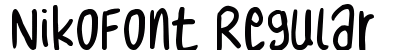 NikoFont Regular preview